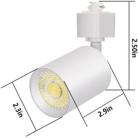 VANoopee 10W Dimmable LED Track Lighting Heads H Type, White, Pack of 6 | Track Light Replacement Fixtures, Bright 3000K Warm White, Ceiling Spotlight for Accent Task Art, Flicker Free CRI90+ 800lm