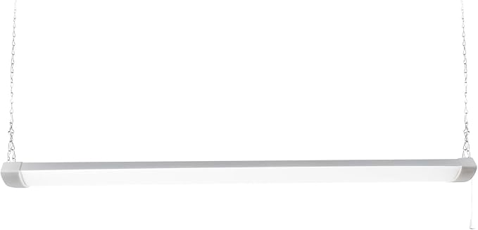 hykolity 4FT 120W LED Shop Light Linkable,13000LM(400w Equivalent) | 5000K Utility Shop Lights for Garages, Workshops, Basements, Hanging or FlushMount,with Power Cord and Pull Chain,ETL