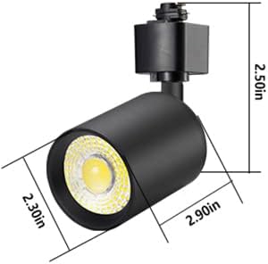 VANoopee 10W Dimmable LED Track Lighting Heads H Type Track Light Replacement Fixtures Bright 4000K Neutral White Ceiling Spotlight for Accent Task Art, Flicker Free CRI90+ 24° 800lm Black, Pack of 4