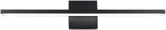 Ralbay 24inch Modern LED Black Vanity Light Frosted Aluminum for Bathroom Vanity Lighting Fixtures Cool White 6000K