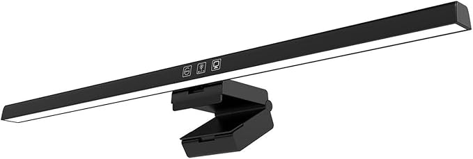 Fafeicy Screen Monitor Light Bar, LED Task Lamp with Adjustable Brightness, Ideal for Home Office and Gaming Setup, 500mm White (Black)