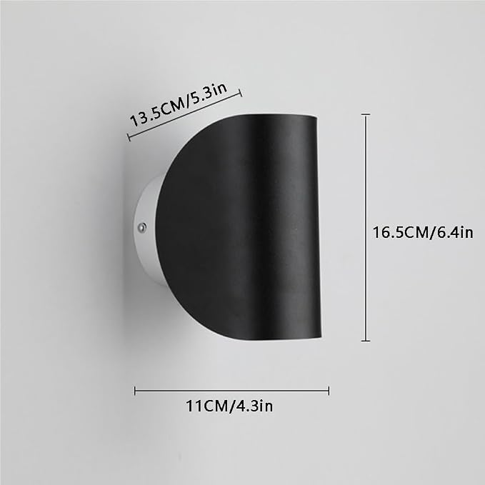 Modern Metal Vanity Wall Mount Light Fixtures Creative Rotatable Hallway Wall Lamps & Sconces G4 Warm Light Mirror Bedroom Wall Sconces for Bedroom Bedside Headboard Living Room T-155(Negro)