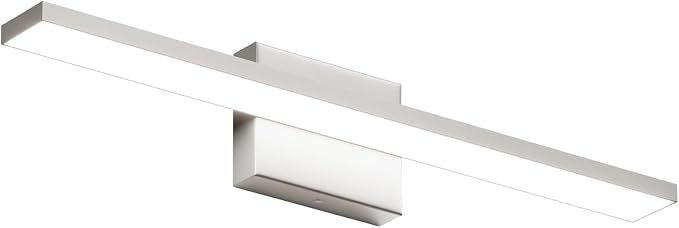 Ralbay Brushed Nickel Vanity Light for Bathroom Metal Acrylic Modern LED Bathroom Light Fixtures Brushed Nickel 24inch