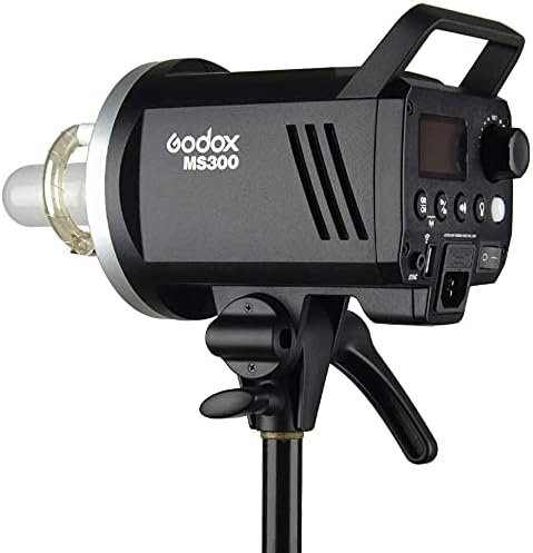 Godox MS300 Compact Studio Flash 300W 2.4G Wireless Monolight with 150W Modeling Lamp,Outstanding Power Output Stability,Anti-Preflash,Bowens Mount,5600±200K CCT,0.1~1.8S Recycle Time