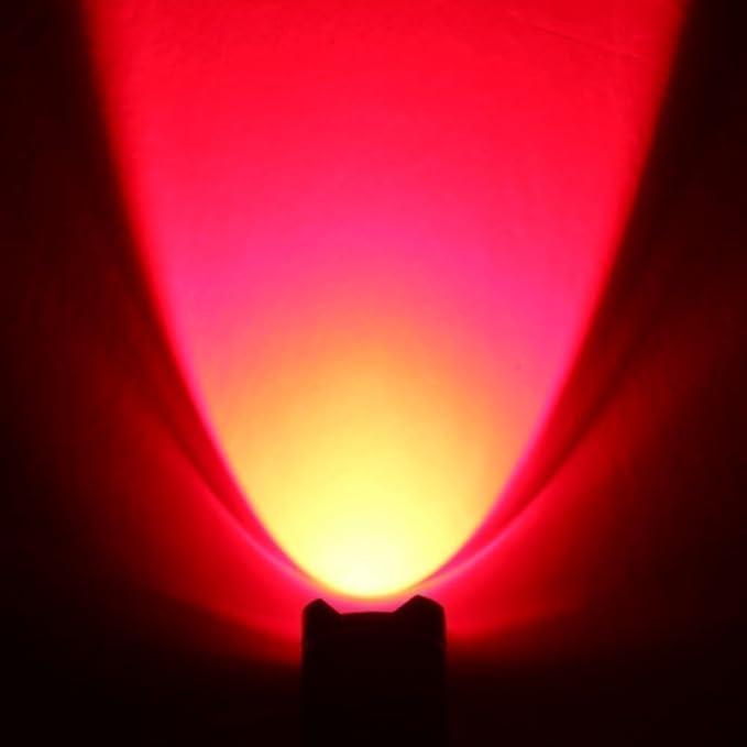 2 Pack Red Light Flashlight Single Mode Red LED Flashlight One Mode Zoomable Night Light Torch for Night Observation and Astronomy Aviation