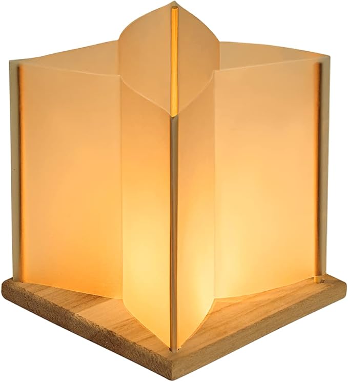 20 Pack 6" Star Shaped Floating Lanterns with Waterproof Wooden Base Sets, Paper Water Lanterns Decoration with LED Tealight Candle (20Sets Lanterns+Flameless LED Candles)