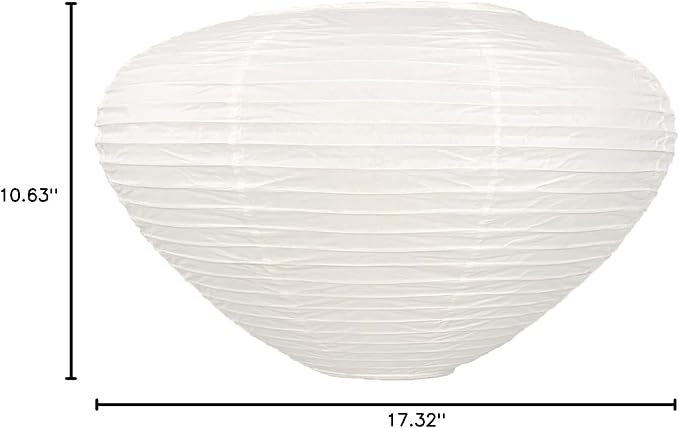 Mushroom Paper Lampshade(17inch), White Folding Lamp,Interior Trim Lantern,Paper Ceiling Lamp Shade