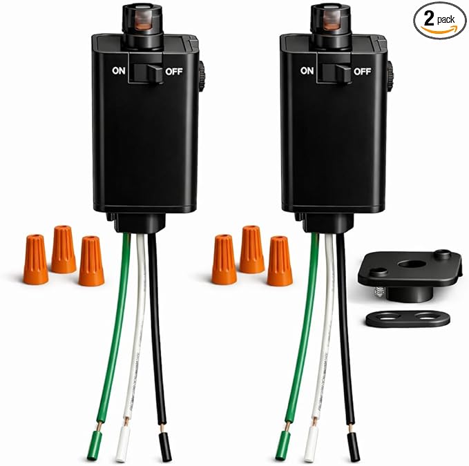 OHLECTRIC Pendant Track Adapter (2 Pack) Black - Track Light Adapter for H Track Only - Halo Track Adapter Supports Weight Up to Maximum of 10 Lbs and SVT 18/3 Wire