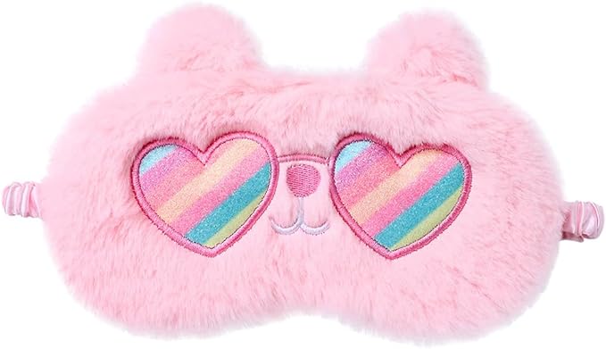 PERFECTSIGHT Cute Sleep Eye Masks (Pink Sunglasses Bunny)