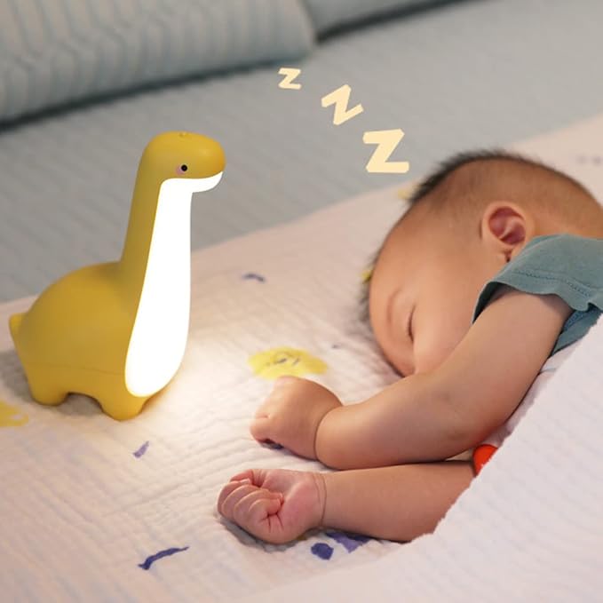 Dinosaur Night Light, Adjustable Night Lamp for Kids Girls Boys, USB Rechargeable Touch Control Bedside Sleep Lamp, Cute Dinosaur Birthday Gifts for Toddlers,Teens, Friends, Blue
