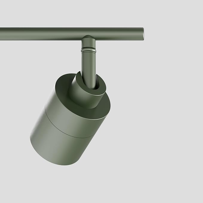 Shura Dark Olive 4-Light Track Light with Rotatable Heads, Integrated LED Bulbs, 3 ft. Track Lighting Kit, 3000k, 2240 Lumens