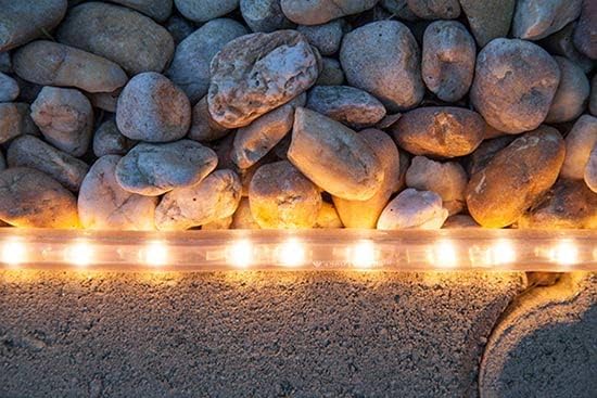 Wintergreen Lighting 18ft 216-Bulb Heavy Duty Incandescent Rope Light Kit, Connectable 120V ETL Indoor Rope Lights Plugin Outdoor Tube Lights for Garden, Patio, Party, Christmas, Clear