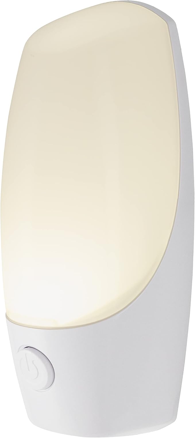 Energizer Night Light Plug into Wall with Manual On Off Switch | Soft White, Plug in LED Nightlight for Adults, Kids, Bedroom, Bathroom, Nursery, Hallway, Kitchen, ETL Safety Listed