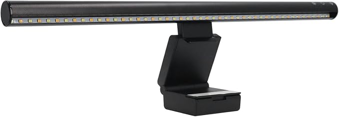 Monitor Light Bar Eye Caring USB Powered Computer Screen Light with 5 Color Temperatures & 3 Dimming Levels, Adjustable Clip for Flat and Curved Monitors up to 2 Inches (300SA55)