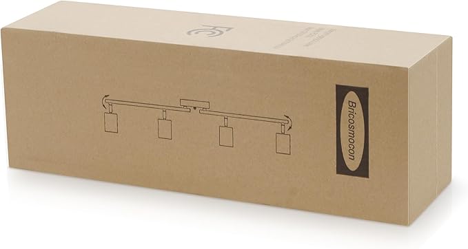White Track Lighting Ceiling Fixture, Kitchen Light Fixtures, 30" 4-Light Rotatable LED Track Lights, Semi Flush Wall Sconces Lighting for Dining Room/Hallway/Office(GU10 Socket, Bulb Not Included)