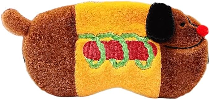PERFECTSIGHT Cute Sleep Eye Masks (Hotdog Dachshund)