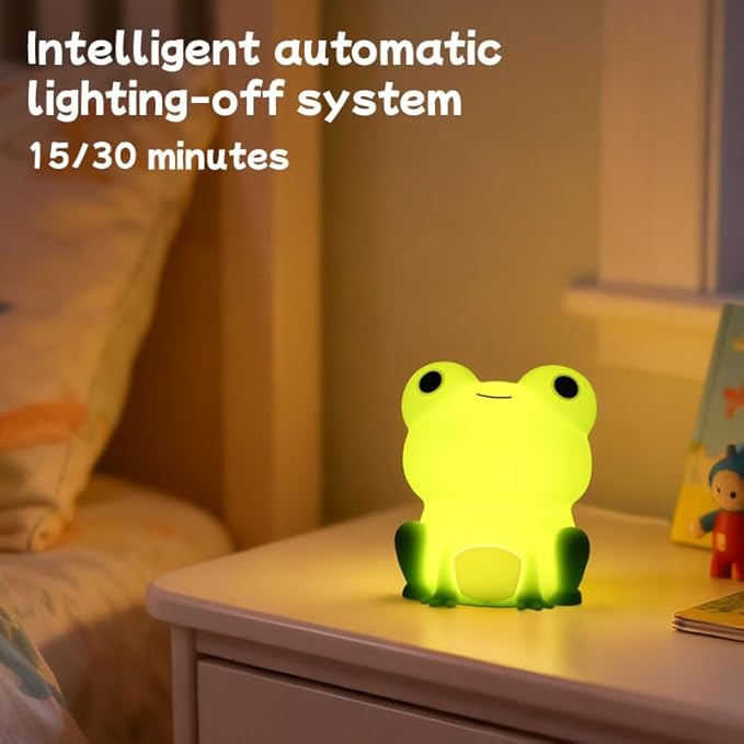 Frog Night Light,Cute Night Light for Kid,Cute Frog lamp,Best Bedroom Bedside Decor Christmas Birthday Gift for Boy Girl Toddler