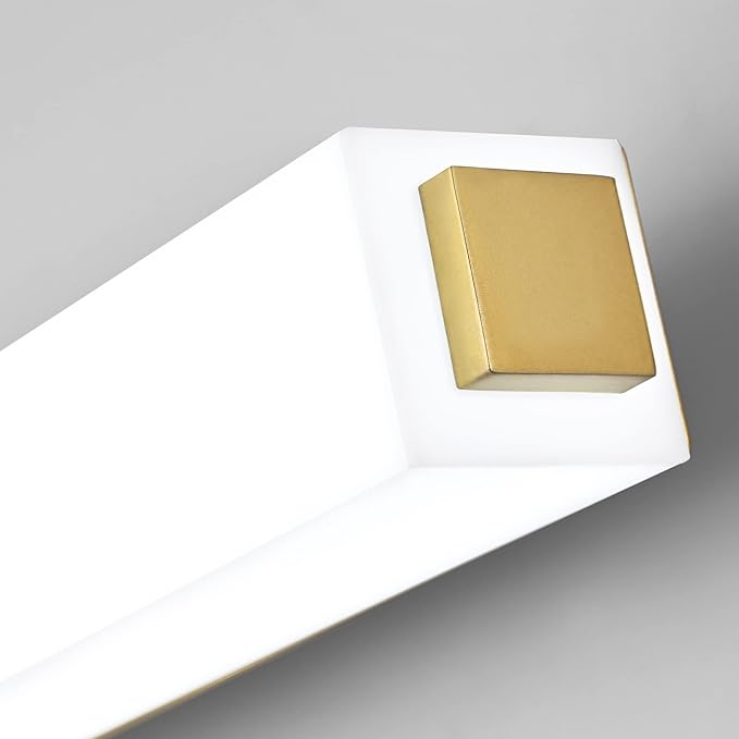 ZUZITO 40in LED Vanity Lights Modern Gold Bathroom Light Fixtures Over Mirror 28W Bright White Acrylic Wall Lighting for Bath
