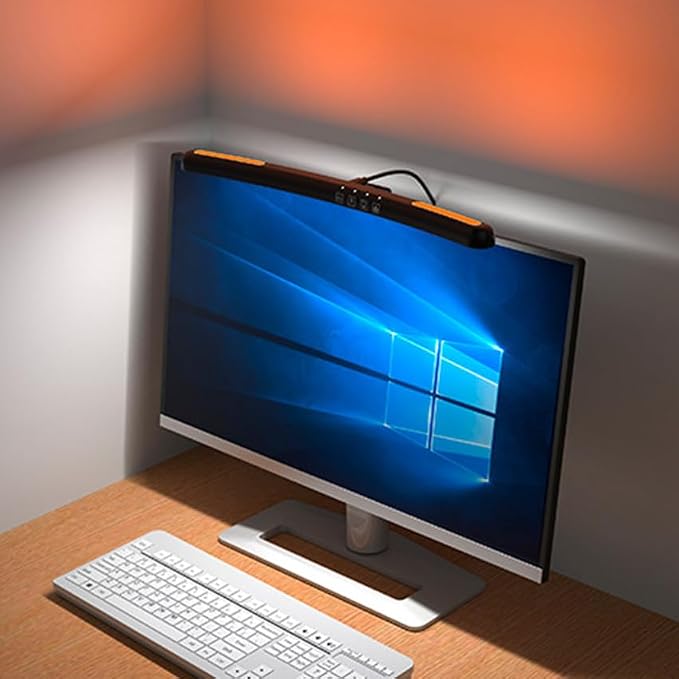 Computer Monitor Light Bar Curved Screen Hanging Light with RGB Colorful Ambient Light Four Modes Touch Control Eye Protection LE13 B