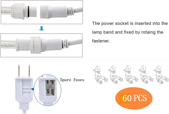 200ft LED Rope Lights Outdoor, 1440 LED Connectable and Flexible Tube Lights with 8 Modes, Waterproof Indoor Outdoor LED Rope Lighting for Deck, Garden, Pool, Patio, Party, Holloween Decor - Orange