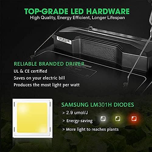VIVOSUN VS4000 LED Grow Light with Full Spectrum Diodes & Brand Driver Dimmable Sunlike Lights for Seedling Veg & Bloom Plant Grow Lamp for 4x4/5x5 Grow Tent
