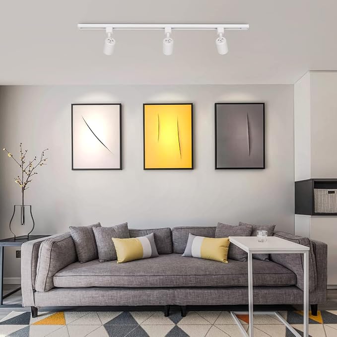 mirrea LED Track Lighting Heads Compatible with Single Circuit J Type Track Lighting Rail Ceiling Spotlight for Accent Task Wall Art Exhibition Lighting 6.5W 24° White Pack of 6 (4000K Neutral White)