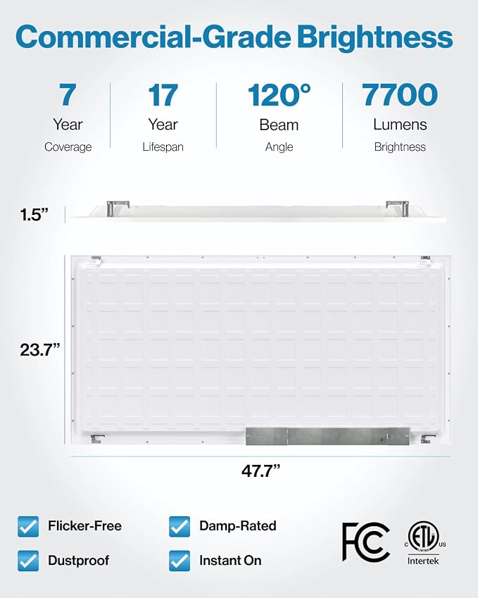 Sunco 12 Pack 2x4 LED Flat Panel Lights, 3CCT Selectable, 40-60W, Dimmable | 7700LM, Selectable Wattage 40W/50W/60W, 3CCT Options 4000K/5000K/6000K, 0-10V, Drop Ceiling Office Lighting Fixture