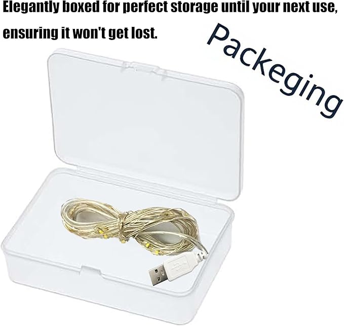 3Pack USB Fairy Lights, USB Powered String Lights 16.5FT 50 LEDs, Fairy String Lights for Bedroom, Wedding, Party, Christmas Tree Decoration (Blue)