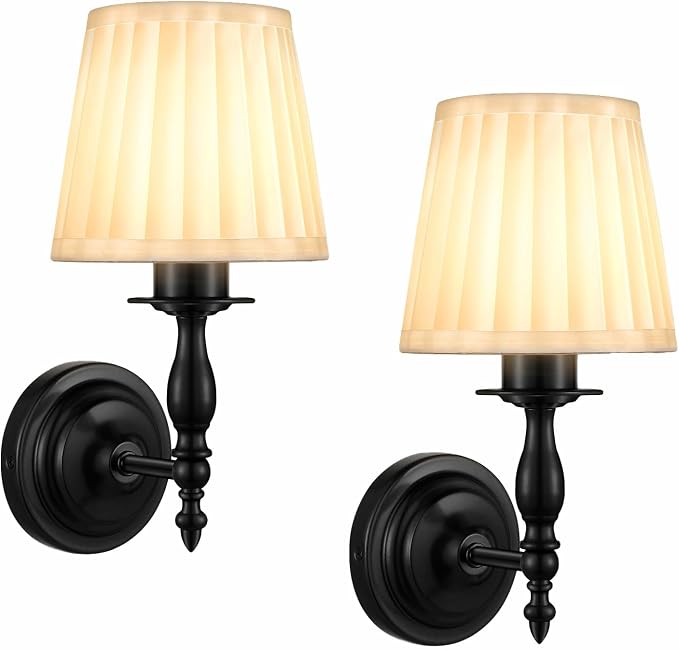 10000mAh Battery Operated Wall Sconce Set of 2,Rechargeable Wall Sconces set of Two,Vintage Black Sconces Wall Decor,Wireless Wall Lamp,Cordless Wall Lights Living Room Bedroom (Not Peel and Stick on)