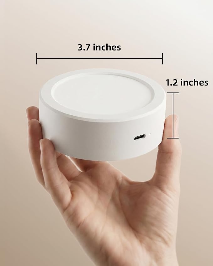 EZVALO LED Wall Mounted Light, 3000mAh Rechargeable Cordless Wall Sconce, Dimmable with Remote & Touch Control, 3 Color Temps, 360° Rotatable for Bedroom, Bedside, Reading(White, 2Pack)