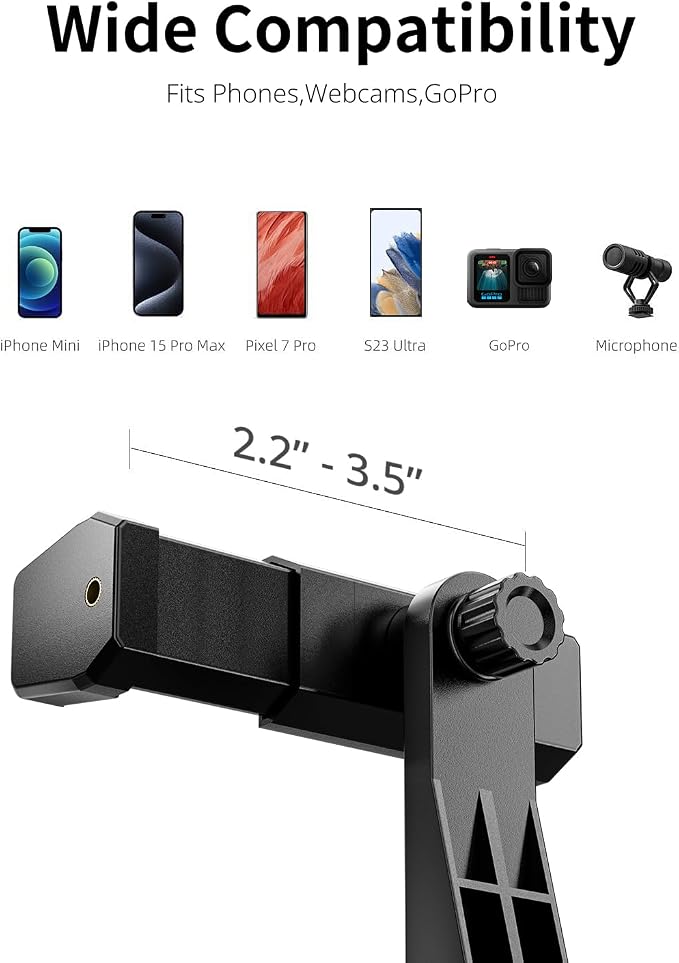 UBeesize 12’’ Overhead Ring Light for Desk with Phone Mount, LED Selfie Light with Adjustable Arm & Clamp, Dimmable Lighting for Video Recording, Zoom, Live Streaming, TikTok, YouTube