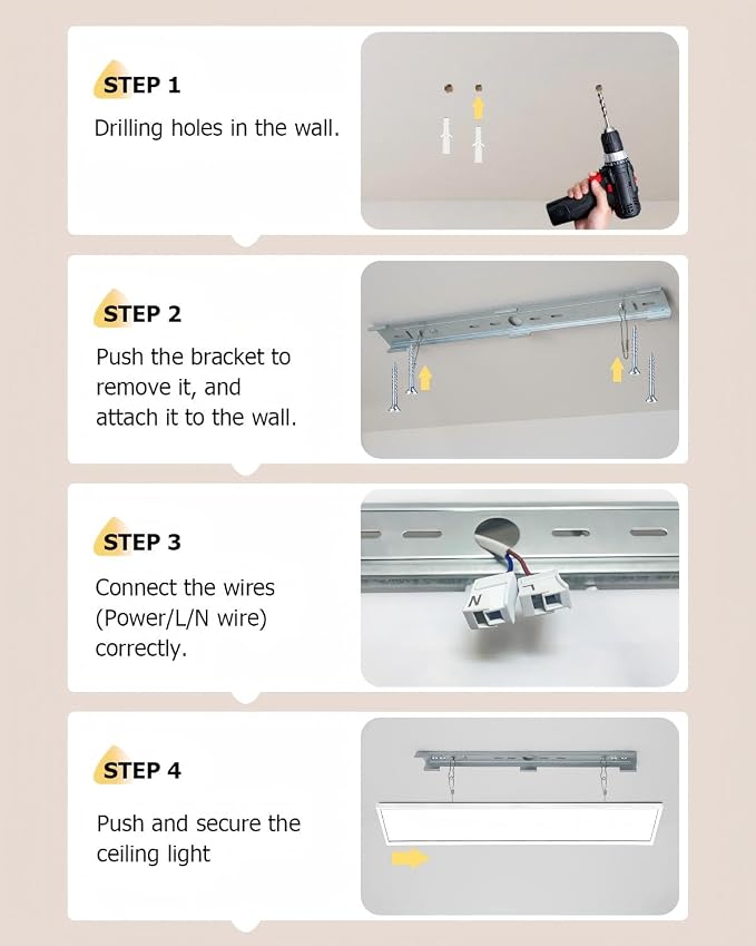 2Pack White 37.8In Flush Mount Ceiling Light, 24W 5280lm Thyristor (TRIAC) Dimmable Rectangle LED Ceiling Light,3-CCT 3000-6500K with Memory Funcation,IP54 for Kitchen/Bathroom/Hallway/Office