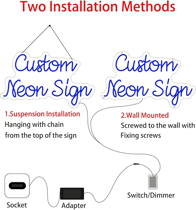 Custom Neon Sign for Wall Decor Personalized LED Neon Wedding Light Sign | Customizable Name Light Up Sign Bedroom Room Decor Aesthetic Birthday Gift