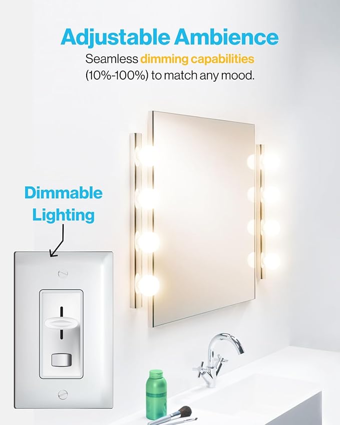 Sunco 12 Pack G25 LED Light Bulb, Globe, Vanity Bathroom Mirror, 6W=40W | 2700K Soft White, Frosted Lens, 450LM, Dimmable, E26 Medium Base, Vanity Mirror Lighting, Damp Rated, Decorative Round Bulb