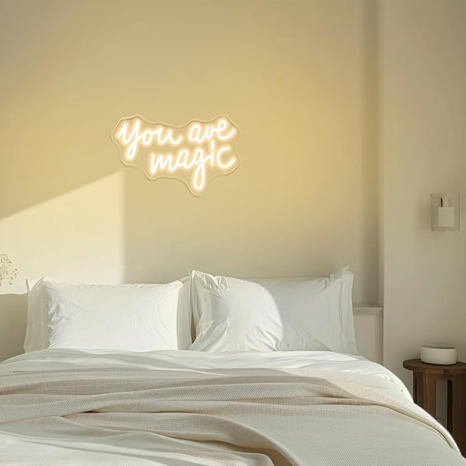 You Are Magic Neon Sign LED Signs for Wall Decor Dimmable Neon Lights Sign USB Powered Light Up Sign for Bedroom Living Room Home Bar Man Cave Christmas Birthday Party Wedding Decoration Gifts