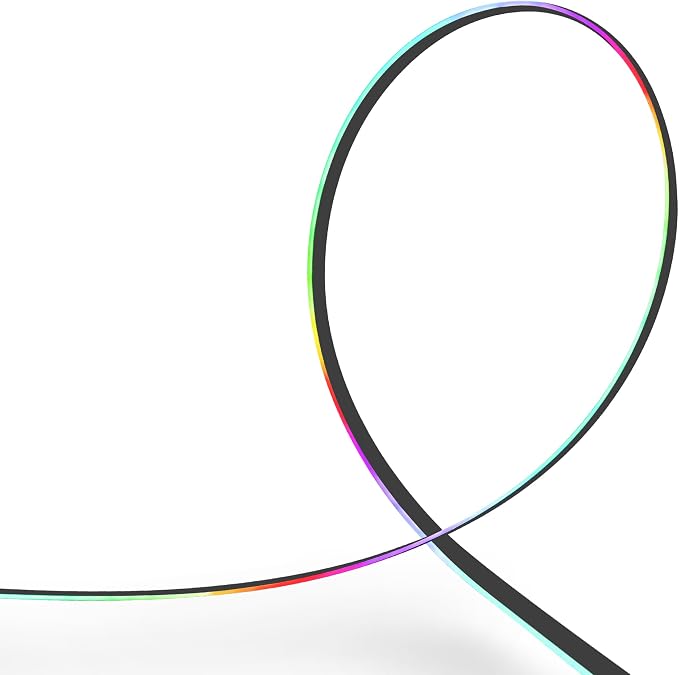 Feit Electric Ultrathin Smart Chasing Color LED Light Strip, 5FT USB Powered, App & Remote Control, Dynamic Multicolor Effects, Compatible with Alexa & Google Home, TAPE60TCOB/RGBUSB/AG