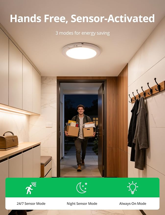 Bojim Rechargeable Motion Sensor Ceiling Light with Remote Battery Operated | 4 Pack Magnetic Wireless Stick On Light No Wiring Renter Friendly for Closet Bedroom Hallway lámparas recargables para techo