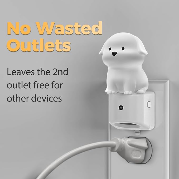 Night Light for Kids,3D Cute Puppy Kids Night Light with Sensor | Dusk to Dawn Sensor,RGB+Soft White 3000K,Plug in Night Light for Kids Room Decor,Birthday Gift Nightlight for Kids