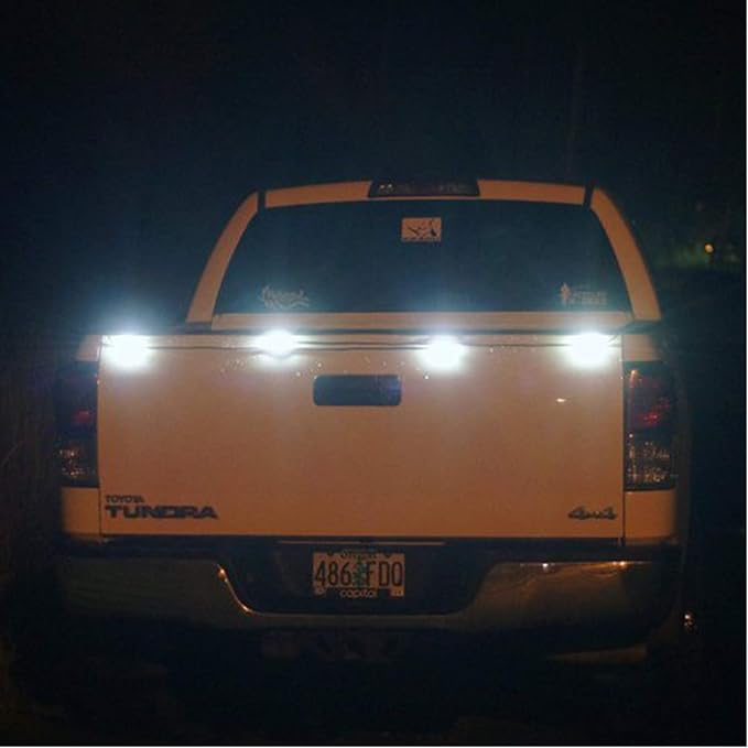 LED Truck Bed Light Kit-48 White LEDs Pickup Bed Lighting Kit,Rear Work Box Lighting Kit,Rail Lights,Side Marker Rock Light for Truck Pickup Cargo Trailer RVs Under Car w/Switch-8Pcs