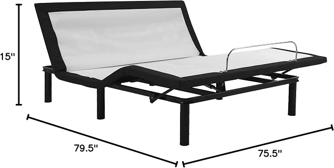 Blissful Nights e4 King Adjustable Bed Frame with Massage, Anti-Snore, Zero Gravity, USB Charging, Under Bed Lights, Wireless Remote Head and Foot Incline