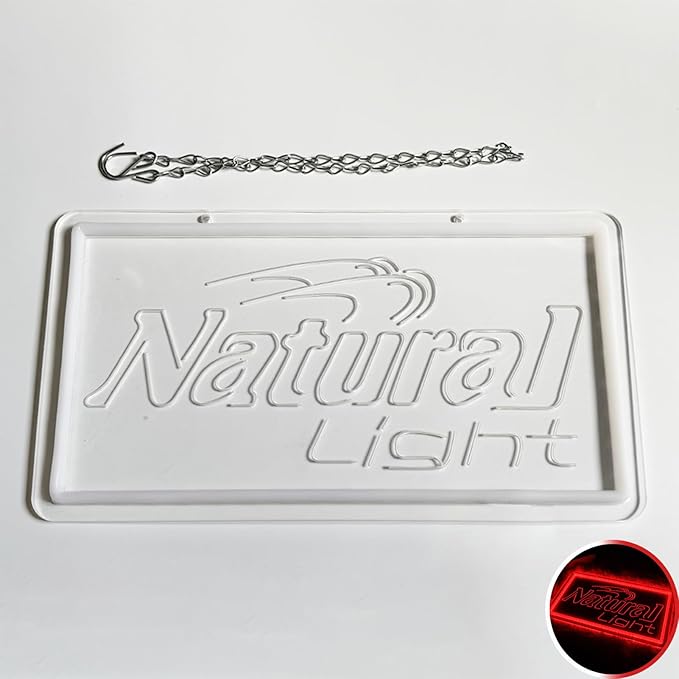 Natural Neon Beer Signs for Wall Decor, Dimmable Neon Light for Business, USB Power LED Neon Sign for Home Bar Man Cave Garage, LED Neon Sign Wall Art Neon Light for Beer Pub