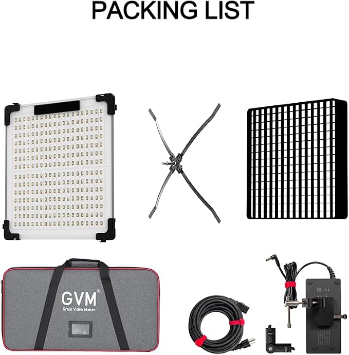 GVM 200W Flexible Led Panel Light Mat with Bluetooth Control, RGB Video Light with Softbox, 2000K-10000K Foldable Photography Light, 16 Kinds Lighting Scene, 1400pcs Led Beads, 23.62 * 23.62 inch