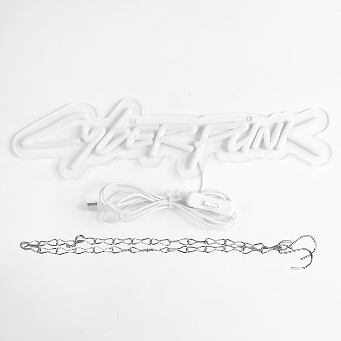 WonderfulLife Game Cyberpunk Neon Sign for Game Zone Decor,Shooting Games Led Lights for Man Cave Gaming Room Internet Bar or Bedroom Decoration.5V USB Powered,Easy Hanging.