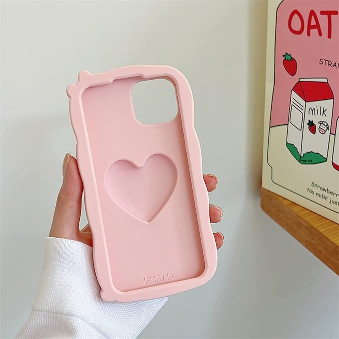 Kawaii Phone Case for iPhone 13 Promax with Bracelet Cute 3D Cartoon Lucky Love Silicone Protective Case Cover for Women & Girl