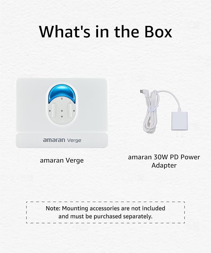 amaran Verge Bi-Color Edge-lit Rectangular Panel,26W Soft LED Video Light Adjustable CCT,APP Control Professional Studio Light for Streaming, Gaming Studio,Recording and Video Conferencing (White)