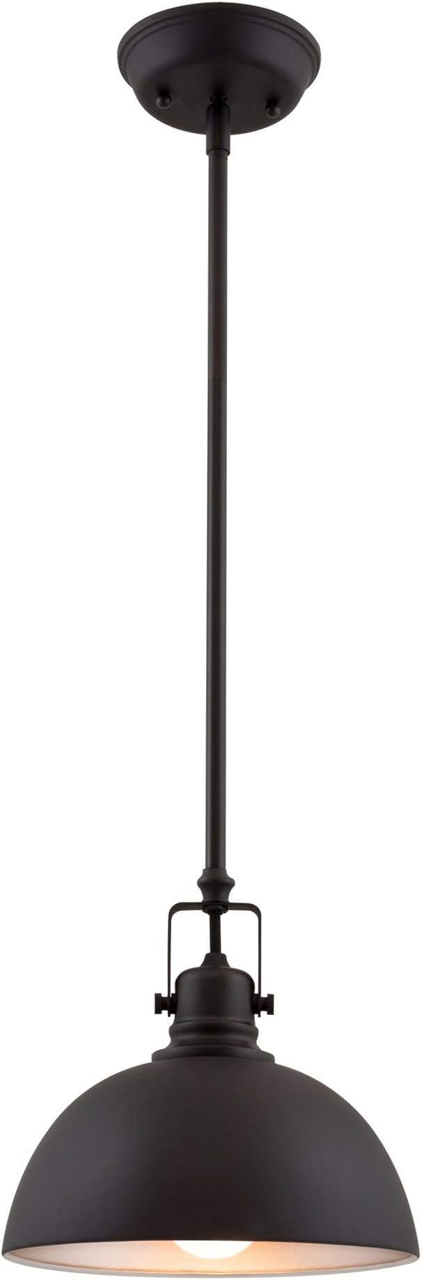 Kira Home Belle 9" Modern Industrial Mini Pendant Light for Kitchen Island | Classic Dome Metal Shade, Retro Mid-century Profile Design, Classic Oil Rubbed Bronze Finish Ceiling Hanging Fixture