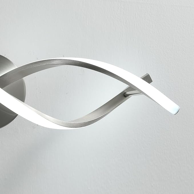 Modern Nickel LED Vanity Lighting,Bathroom Light Fixture Over Mirror,21 Inch,6000K Cool White