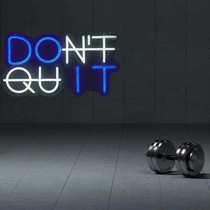 Don't Quit Led Neon Sign for Wall Decor, DO IT LED Neon Lights Decorations,Neon Lights adjustable for Office Room, Gym Room, Man Cave