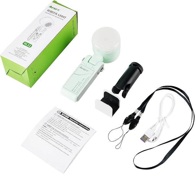 Portable LED Photography Light Adjustable Color Temperature & Brightness Handheld Fill Light Photography, Videography, and Live Streaming Lighting (White)