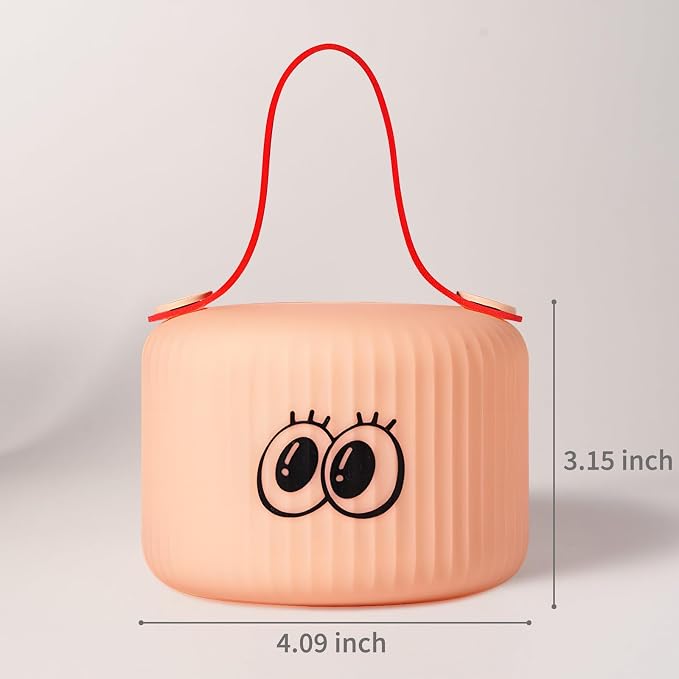 Cute Lantern Night Light, Big Eyes Lantern Night Lamp for Kids Bedroom USB Rechargeable Lamps 2 Brightness Levels, Nursery Bedside Delay-Off Nightlight for Baby Boys Girls Birthday Christmas